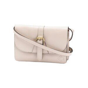 PATRICIA NASH Chalk White Leather Torri Small Flap Crossbody